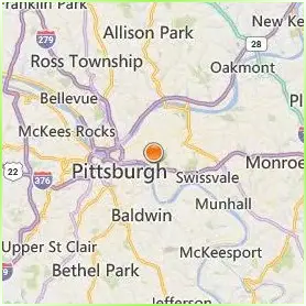 University of Pittsburgh Location Map University of Pittsburgh Location Map